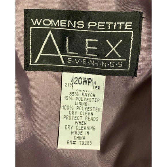 NWT Alex Evenings Maxi Dress Womens Plus Petite 20WP Amber Shimmer Beaded Gown - Picture 11 of 16